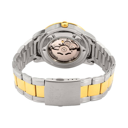 Seiko 5 Sports SNKN58K1 Automatic Silver Dial Dual Tone Stainless Steel Strap