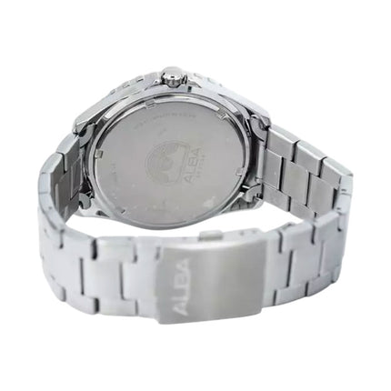 Alba Active AG8L29X1 Men Black Patterned Dial Stainless Steel Strap