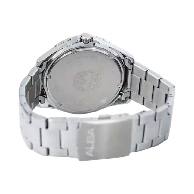 Alba Active AG8L29X1 Men Black Patterned Dial Stainless Steel Strap