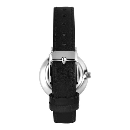 Alba Fashion ARX099X1 Ladies Black Dial Black Leather Strap