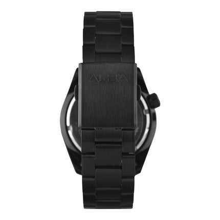 Alba AS9P37X1 Men Red Dial Black Stainless Steel Strap