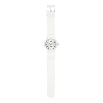 Casio General MQ-24B-7BDF Pop Analog White Dial White Resin Band