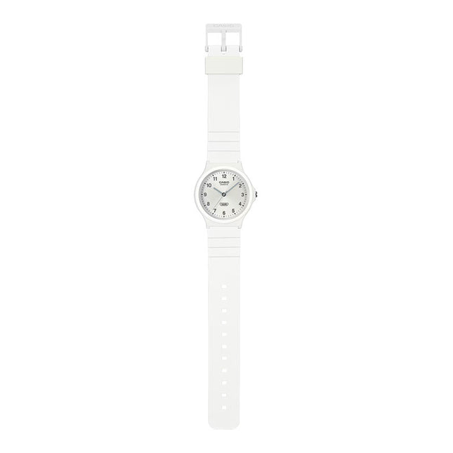 Casio General MQ-24B-7BDF Pop Analog White Dial White Resin Band