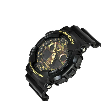 Casio G-Shock GA-100CF-1A9DR Camouflage Series Digital Analog Dial Black Resin Band