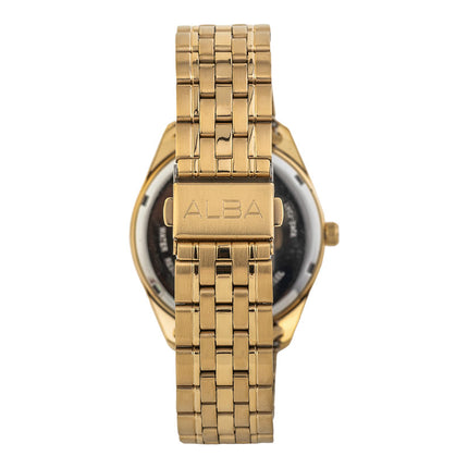 Alba AS9R02X1 Gold Dial Gold Stainless Steel Strap