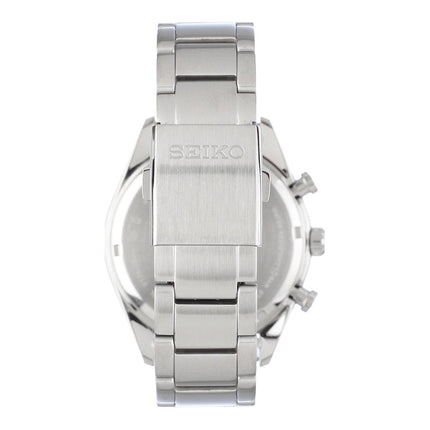 Seiko Chronograph SSC803P1 Solar Discover More Black Dial Silver Stainless Steel Strap