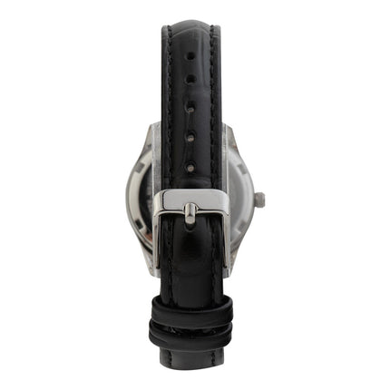 Alba AN8091X1 Ladies Black Dial Black Leather Strap