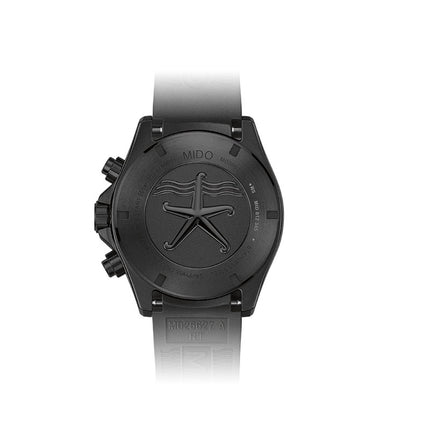 MIDO Ocean Star M026.627.37.051.00 Captain Chronograph Black Dial Black Rubber Strap