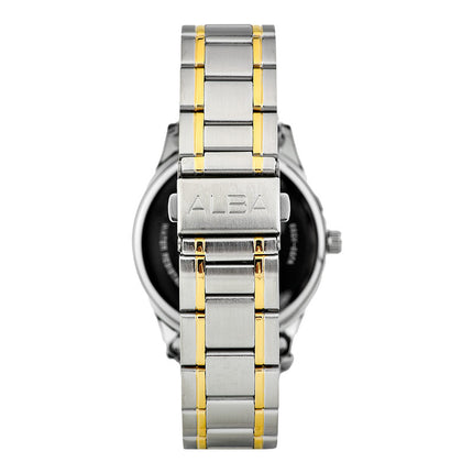 Alba Prestige AJ6160X1 Men Luminous Dial Dual Tone Stainless Steel Strap