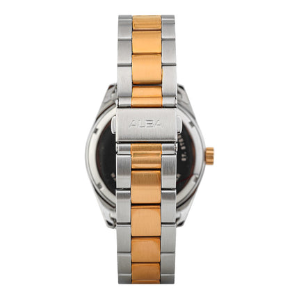 Alba Fashion AG8394X1 Men Silver Dial Dual Tone Stainless Steel Strap