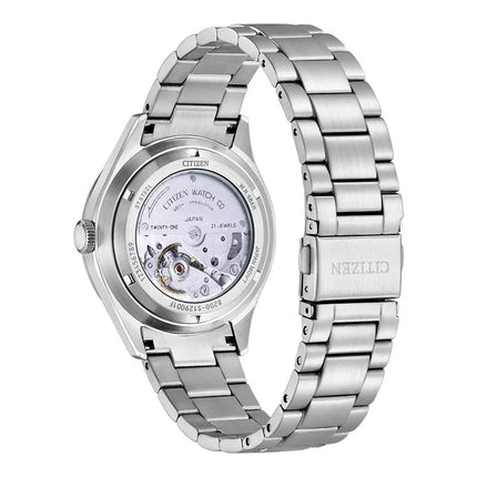 Citizen C7 Mechanical NH8391-51Z Crystal Seven Reissue Men Yellow Dial Stainless Steel Strap