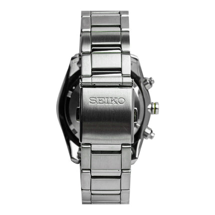 Seiko Solar SSC119P1 Chronograph Black Dial Stainless Steel Strap