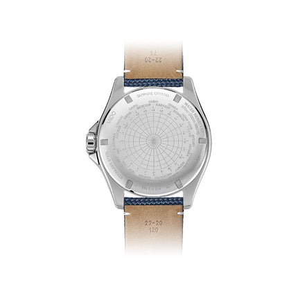 MIDO Ocean Star M026.629.17.051.00 GMT Black Dial Blue Fabric With Leather Strap