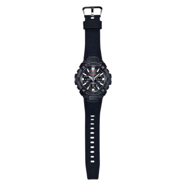 Casio G-Shock G-Steel GST-S130BC-1ADR Men Black Digital Analog Dial Black Nylon Strap