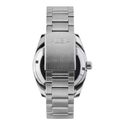 Alba Mechanical AL4437X1 Automatic Men Green Black Gradation Patterned Dial Stainless Steel Strap