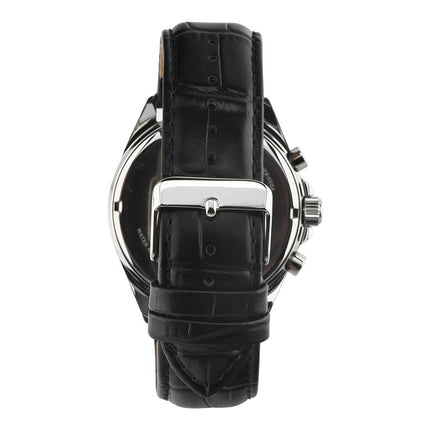 Alba Active AT3H33X1 Chronograph Men Black Dial Black Leather Strap