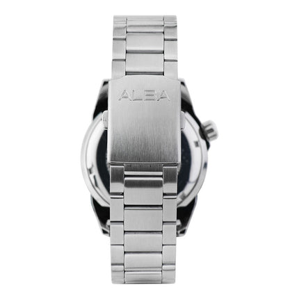 Alba Mechanical AL4443X1 Automatic Men Green Black Gradation Patterned Dial Stainless Steel Strap
