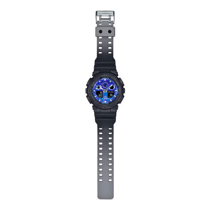 Casio G-Shock GA-100FL-1ADR Flame Inside Collection Digital Analog Dial Black Resin Band