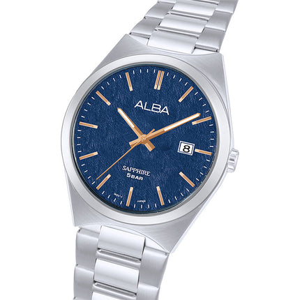 Alba Prestige AS9V77X1 Men Sapphire Blue Dial Stainless Steel Strap
