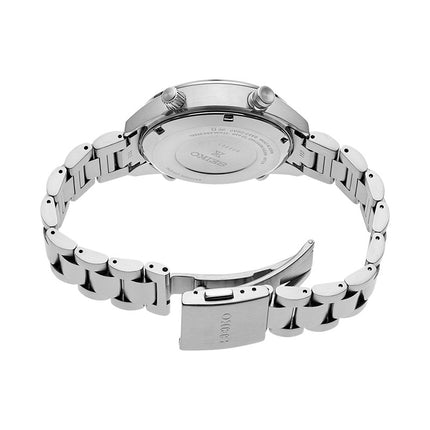 Seiko Prospex SFJ001P1 Speedtimer Panda Solar Chronograph Dual Tone Dial Stainless Steel Strap