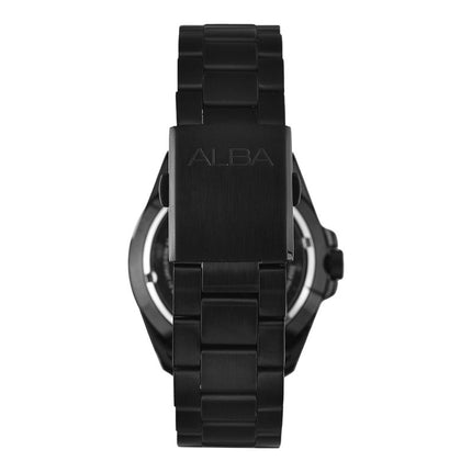 Alba Active AS9N23X1 Men Black Dial Black Stainless Steel Strap