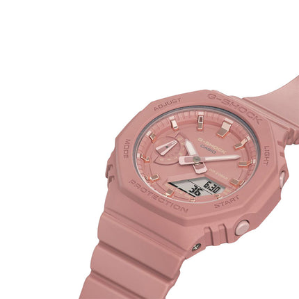 Casio G-Shock GMA-S2100-4A2DR Mini CasiOak Ladies Pink Digital Analog Dial Pink Resin Band