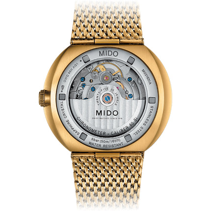 MIDO Commander M031.631.33.021.00 Icone Gold Dial Gold Mesh Strap