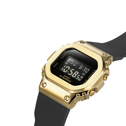 Casio G-Shock X ITZY Metal Covered GM-S5600GB-1DR Stay Gold Series Digital Dial Black Resin Band