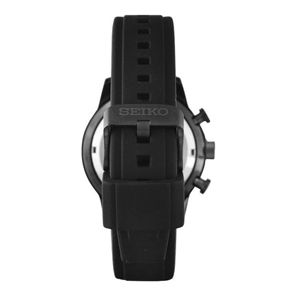 Seiko Chronograph SSB393P1 Titanium Discover More Black Dial Black Silicone Strap