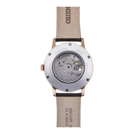 Orient RA-AS0009S Automatic Sun & Moon Open Heart Dial Brown Leather Strap