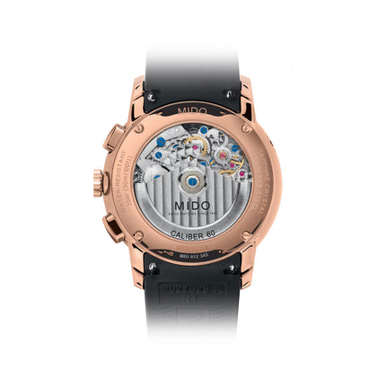 MIDO Baroncelli M027.625.37.061.00 Chronograph Moonphase Anthracite Dial Black Rubber Strap