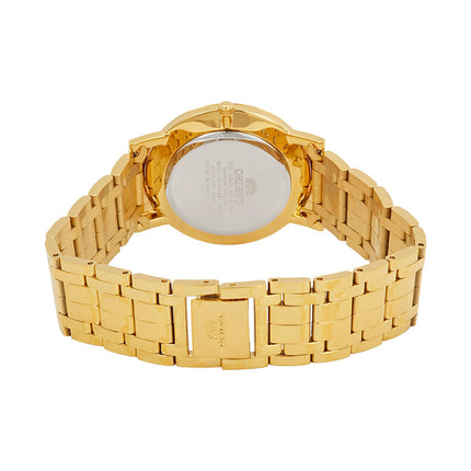 Orient Classic FGW01001W Men White Dial Gold Stainless Steel Strap