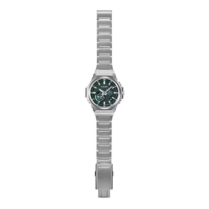 Casio G-Shock GST-B1000D-3ADR G-Steel Tough Solar Men Green Dial Stainless Steel Band
