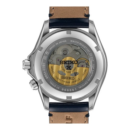 Seiko Prospex SPB379J1 Alpinist GMT Black Dial Black Leather Strap 