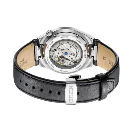 Citizen Mechanical NK5010-01H Tsuyosa Small Second Automatic Men Grey Dial Black Leather Strap