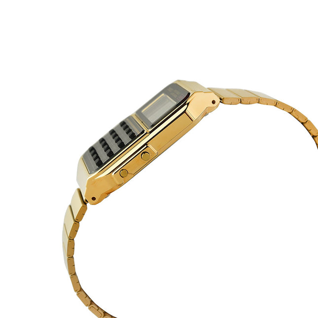 Casio General CA-500WEG-1ADF Vintage Calculator Digital Dial Gold Stainless Steel Band