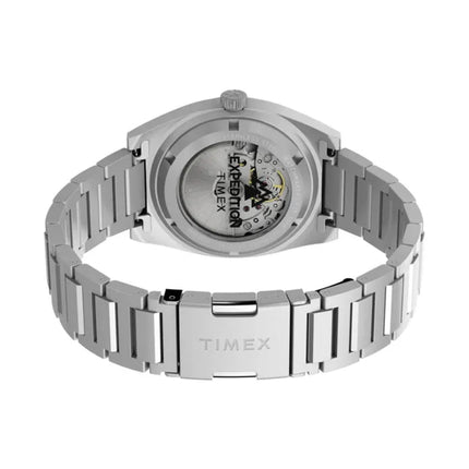 Timex Expedition TW2Y39600 Men Automatic Capstone Black Dial Stainless Steel Strap
