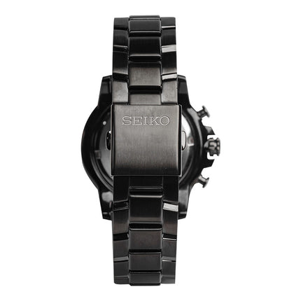 Seiko Chronograph SNDC79P1 Black Dial Black Stainless Steel Strap