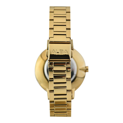 Alba Fashion AH8752X1 Ladies Silver Dial Gold Stainless Steel Strap