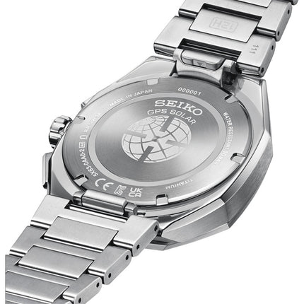 Seiko Astron HAB002J1 GPS Solar Dual Time Chronograph Black Dial Titanium Strap