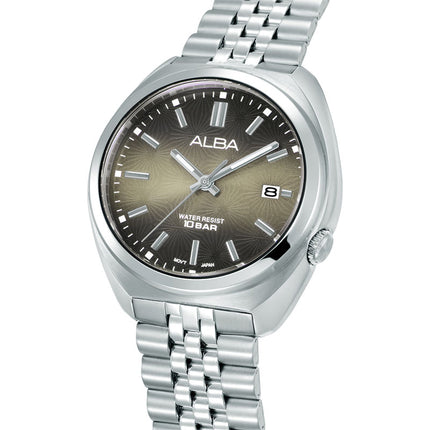 Alba Active AS9W39X1 Men Cream Gradation Dial Stainless Steel Strap