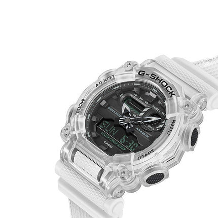Casio G-Shock GA-900SKL-7ADR Sound Wave Series Digital Analog Dial White Translucent Resin Band