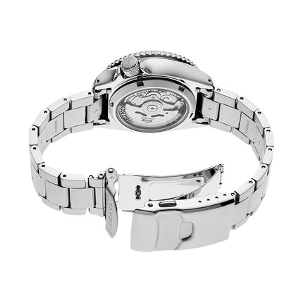 Seiko 5 Sports SRPK09K1 SKX Sports Style Rally Driver Silver Dial St. Steel Strap Special Edition