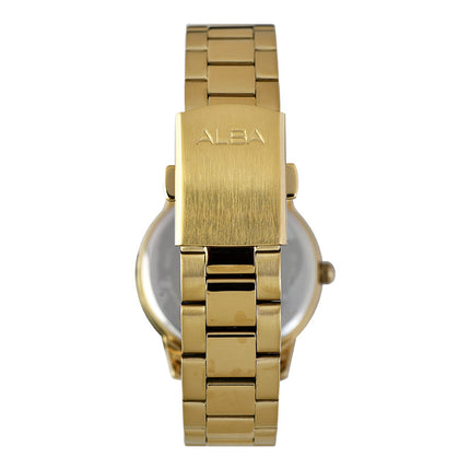 Alba AP6722X1 Ladies Multifunction Gold Dial Gold Stainless Steel Strap