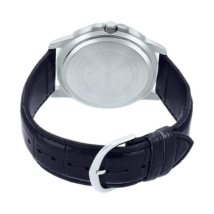 Casio General MTP-VD01L-1EVUDF Men Black Dial Black Leather Band