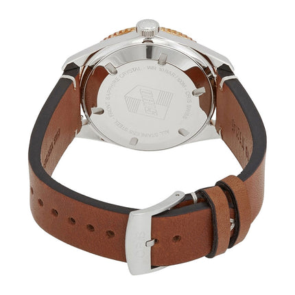 Oris Divers Sixty-Five 01-733-7720-4354-07-5-21-45 Automatic Men Black Dial Dark Brown Leather Strap