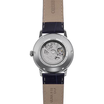 Orient Contemporary RA-AC0F14L European Exclusive Men Automatic Blue Dial Blue Leather Strap