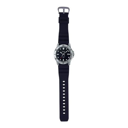 Casio General MTP-VD01-1EVUDF Men Black Dial Black Resin Band