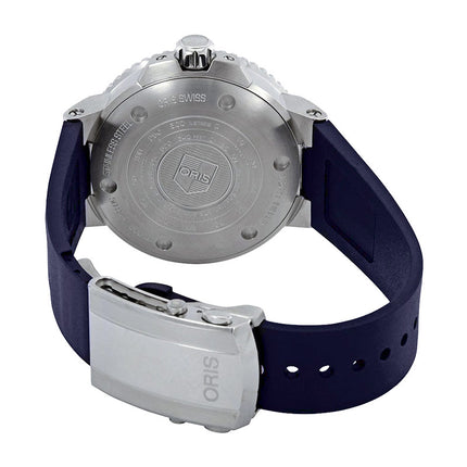 Oris Aquis 01-733-7730-4135-07-4-24-65EB Blue Dial Navy Blue Rubber Strap