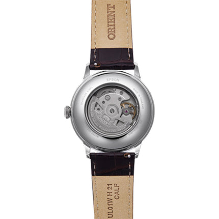 Orient Classic RA-AC0026R Bambino Automatic Bordeaux Dial Brown Leather Strap